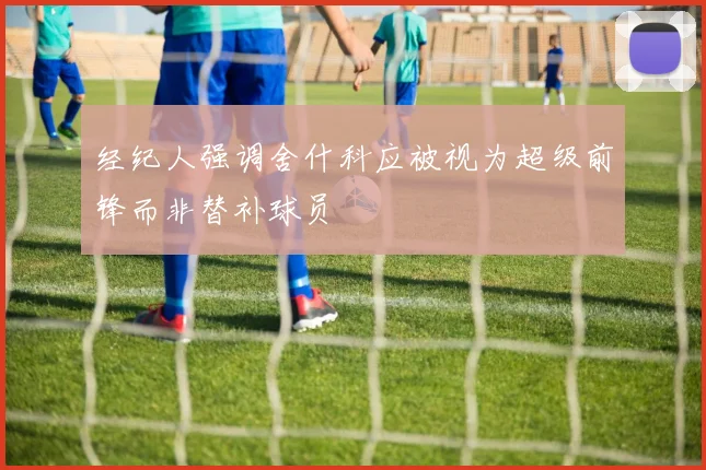经纪人强调舍什科应被视为超级前锋而非替补球员